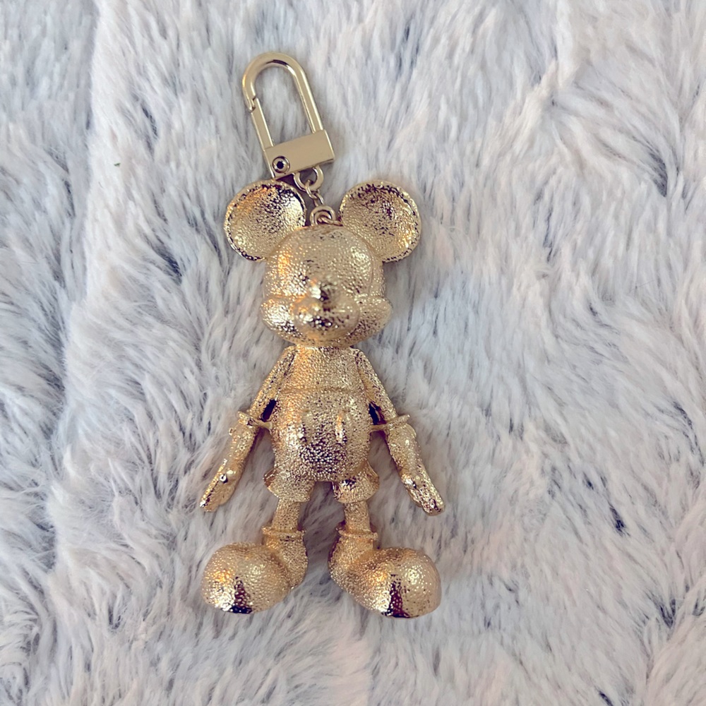 Disney X Baublebar Mickey Mouse Goldton Bag Charm/Keychain Comes in Original Box